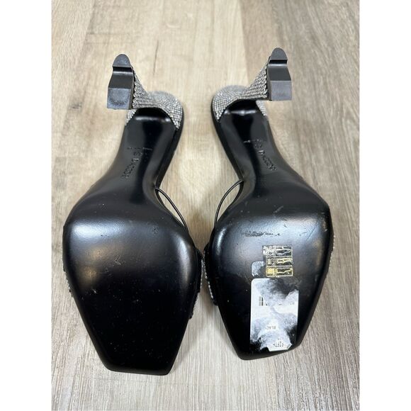 D’ACCORI Lust 100mm Crystal-strap Mules In Schwarz Size 40(10) $895 - Picture 13 of 14